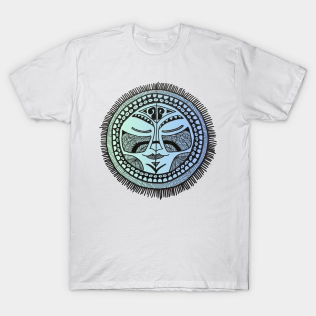 Tribal face mask graphic T-Shirt by Puddle Lane Art